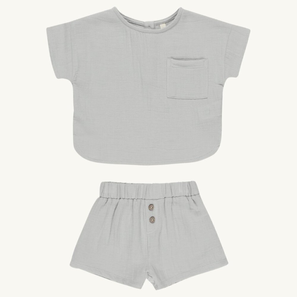 NWT - Quincy Mae Sky Woven Set size 2-3Y​​​